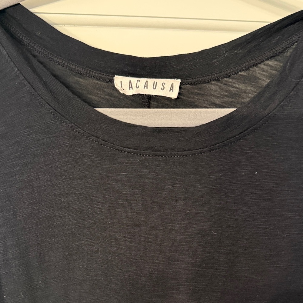 LACAUSA Classic Black Teeshirt dress
